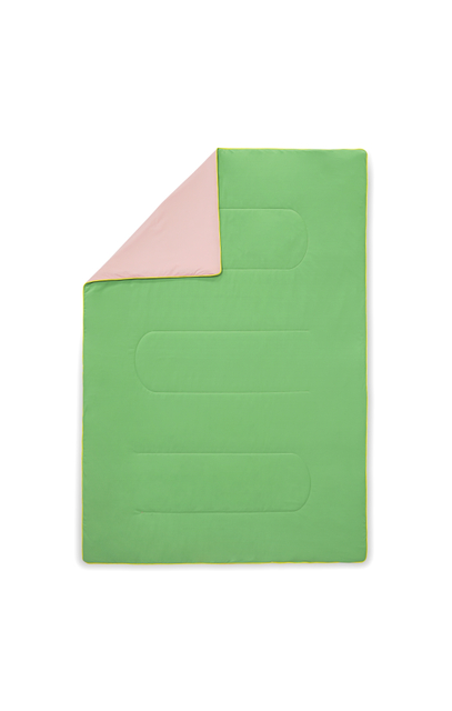 Light Fluffy Cool Green And Pink Two-tone Summer Quilt